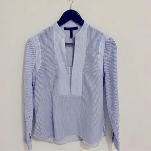 Striped Blue and White Blouse / tunic top